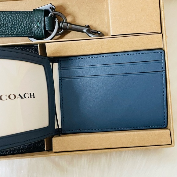 NWT Coach Men’s 3 in-1 Wallet boxed Gift set - Picture 2 of 6